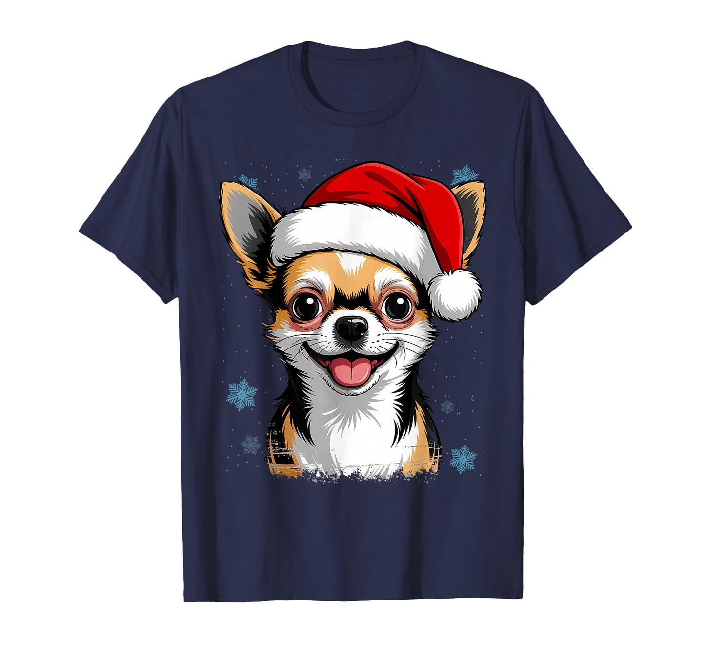 Santa Hat Chihuahua Chiwawa Christmas Xmas Dog Lover T-Shirt