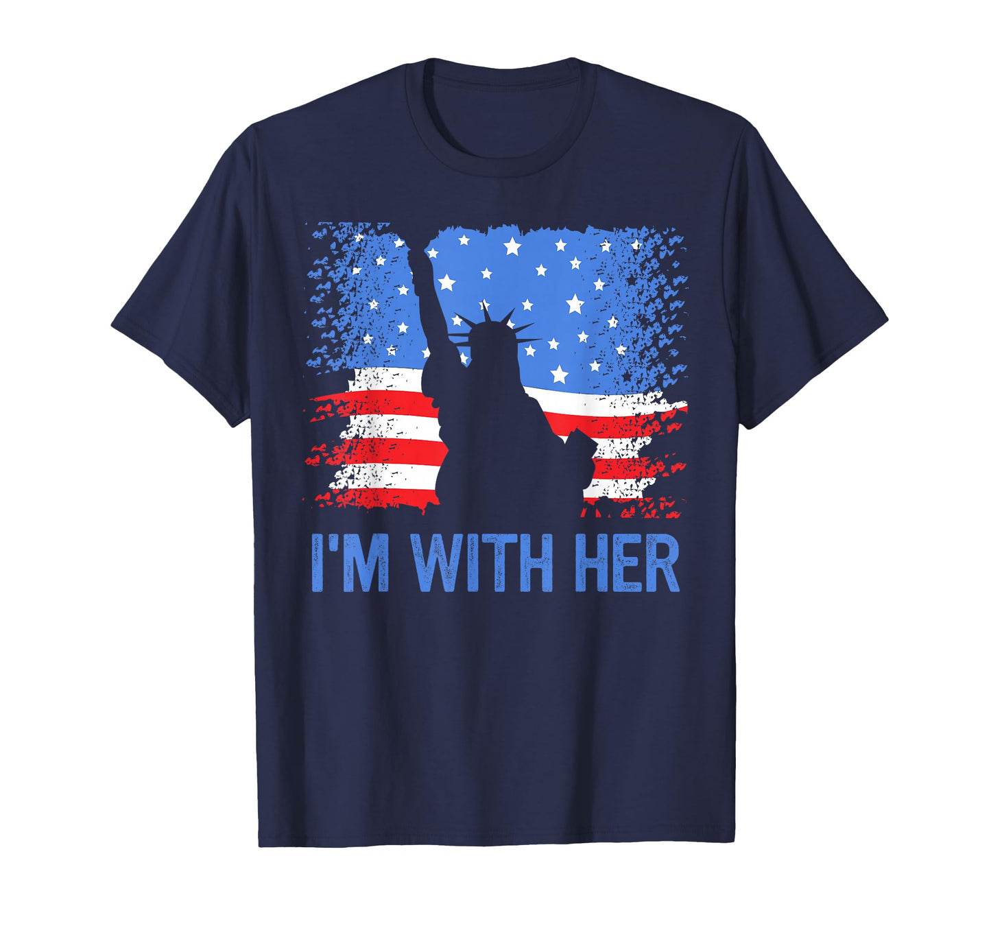 4th of July I'm With Her USA American Flag T-Shirt