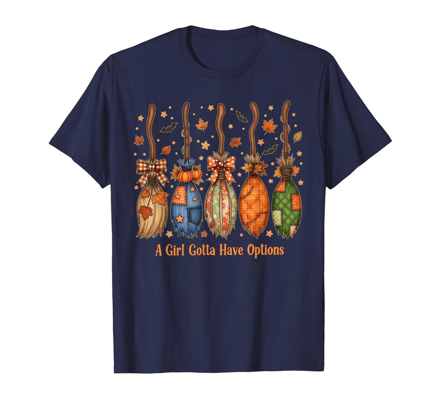 Vintage A Girl Gotta Have Options Halloween Witches Witch T-Shirt