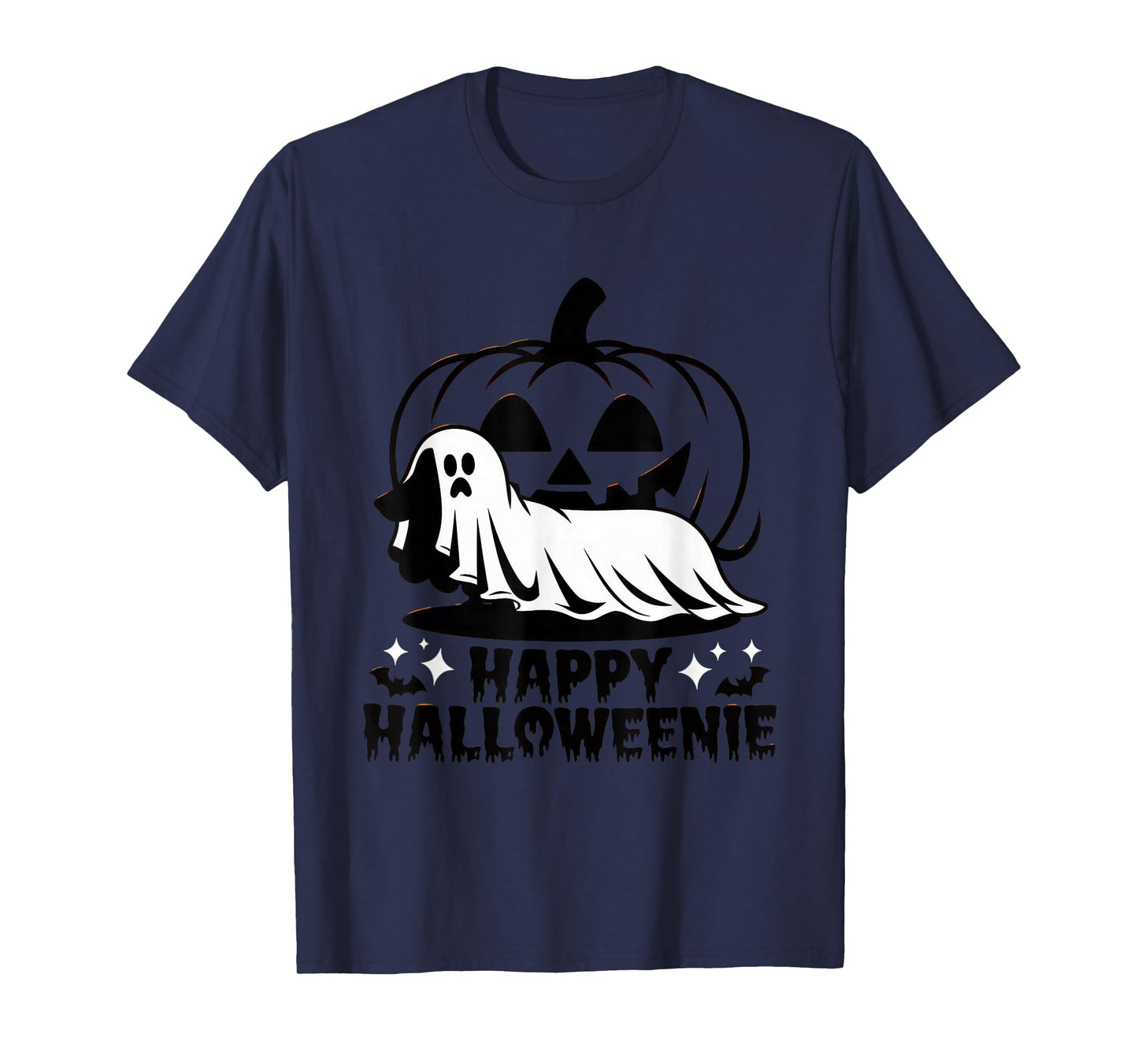 Happy Halloweenie Tshirt Women Men Wiener Monster Party T-Shirt