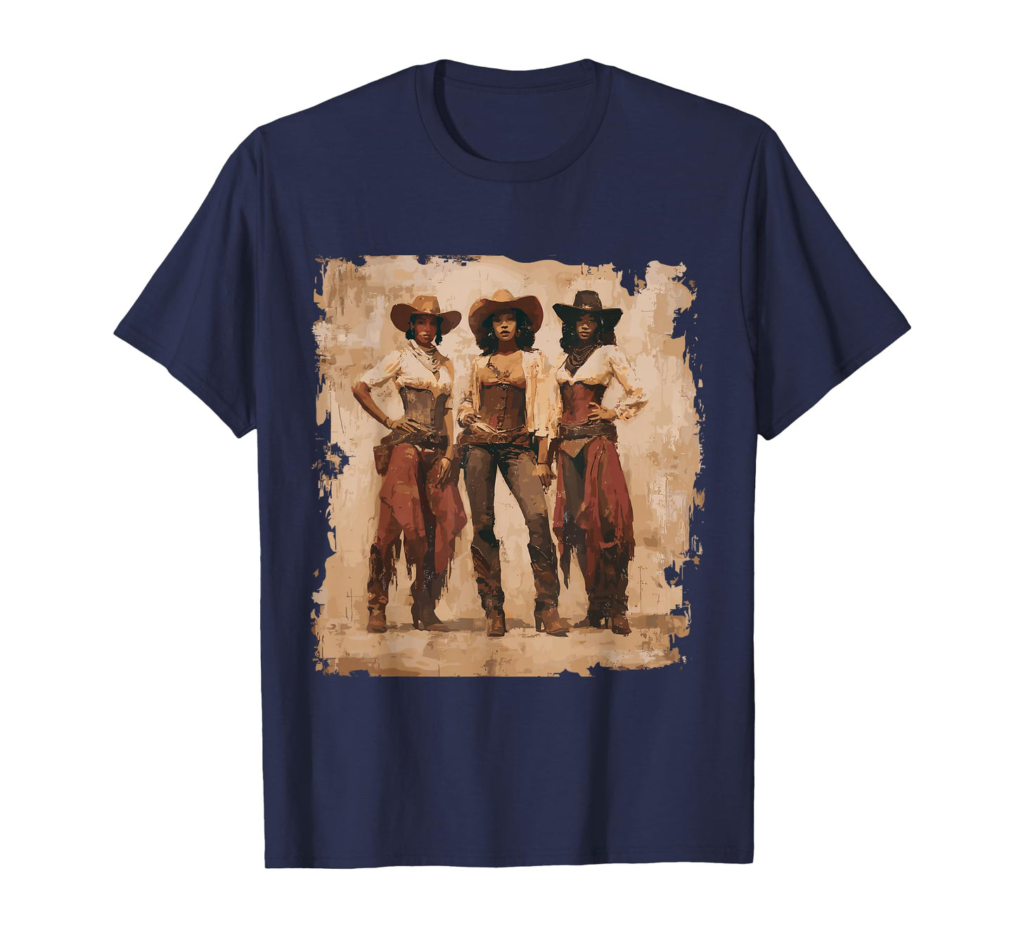 Vintage Black African American Cowgirl Western Country Rodeo T-Shirt