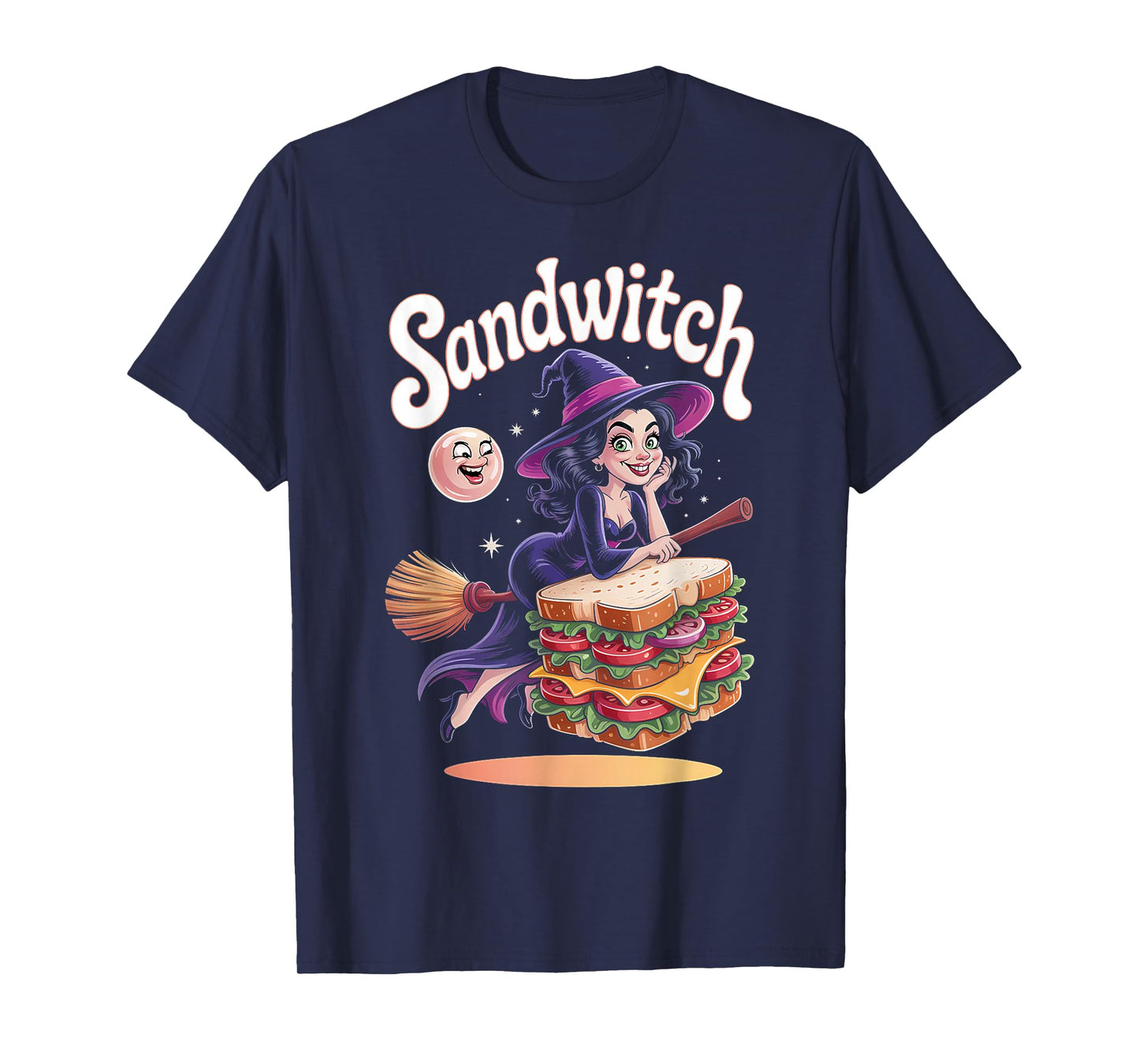 Sandwitch Funny Witch Halloween Food Pun T-Shirt