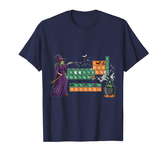 Enchanting Witch and Potion Themed Periodic Table T-Shirt
