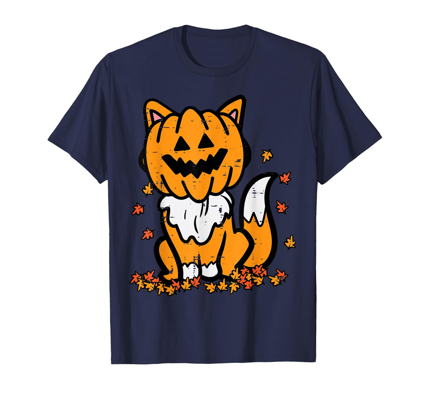 Halloween Fox Pumpkin Fall Autumn Costume Kids Women Men T-Shirt