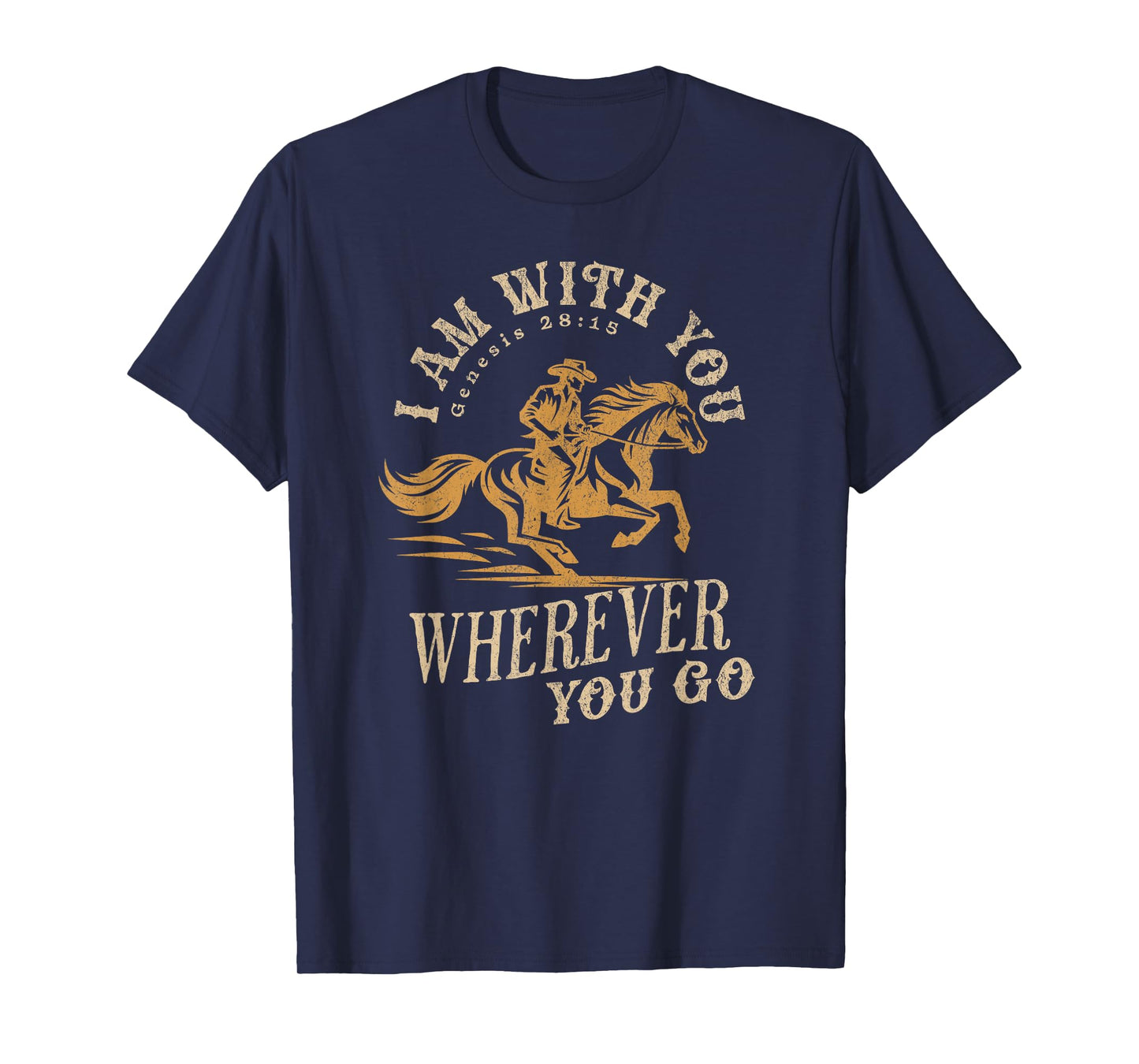 Cowboy Bible Scripture Verse Western Jesus For Mens Faith T-Shirt