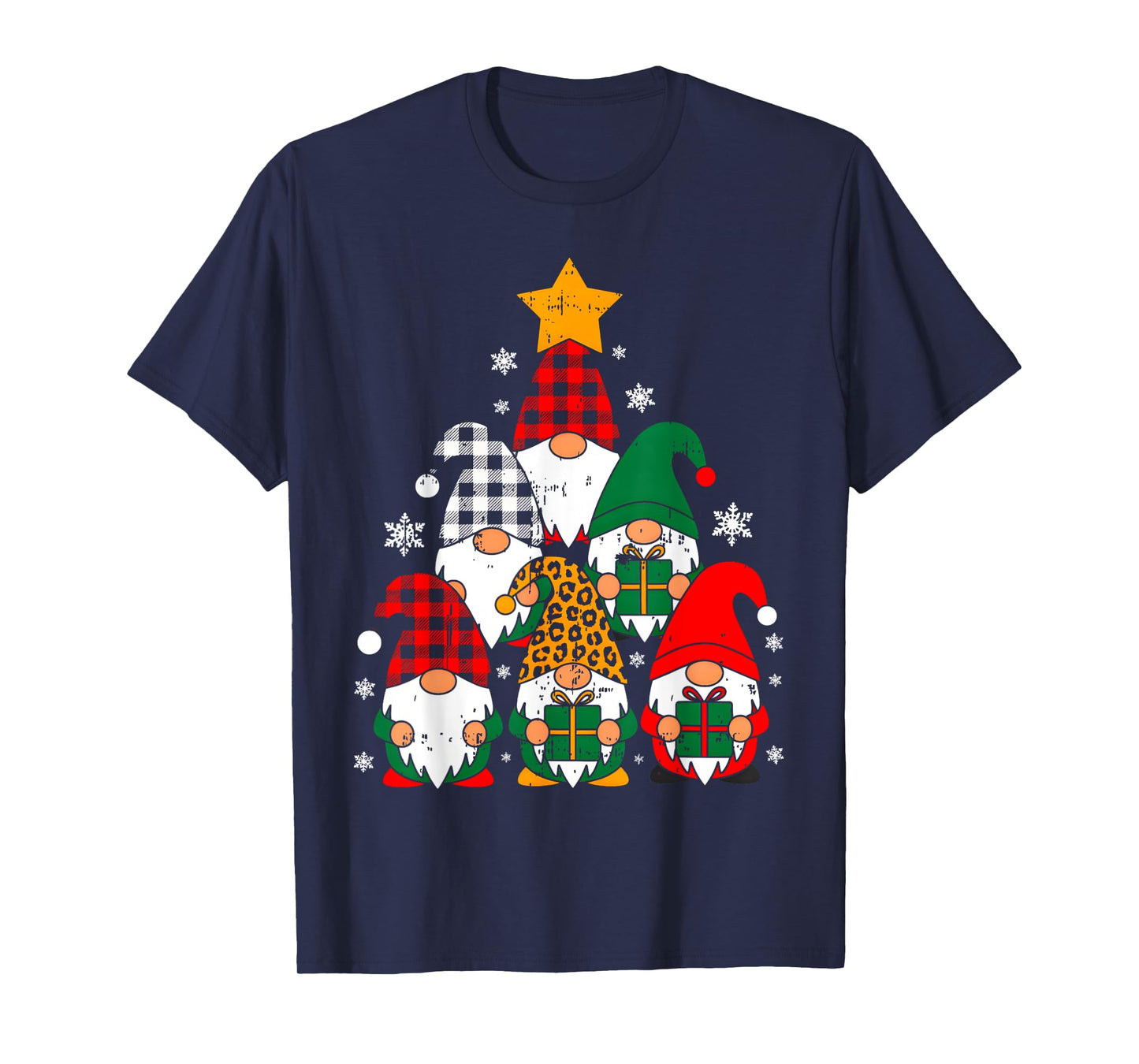 Gnomes Christmas Tree Funny Xmas Holidays Men Women Kids T-Shirt