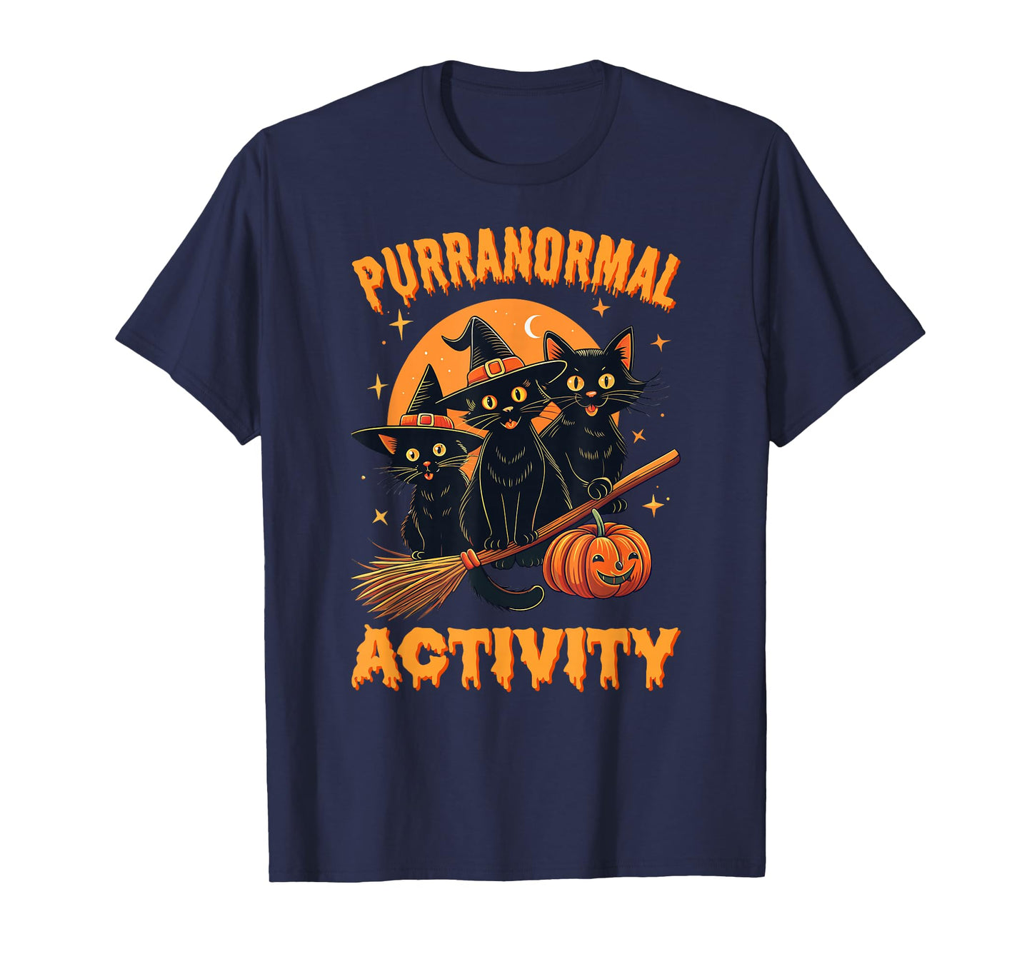 Purranormal Activity Funny Halloween Cat Mom T-Shirt