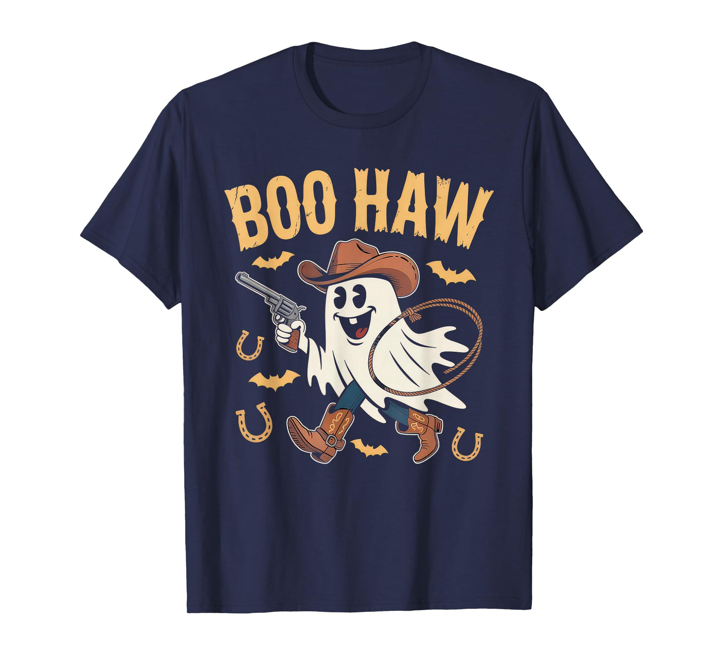 Halloween Costume Boo Haw Witch Skeleton Scary Rodeo Western T-Shirt