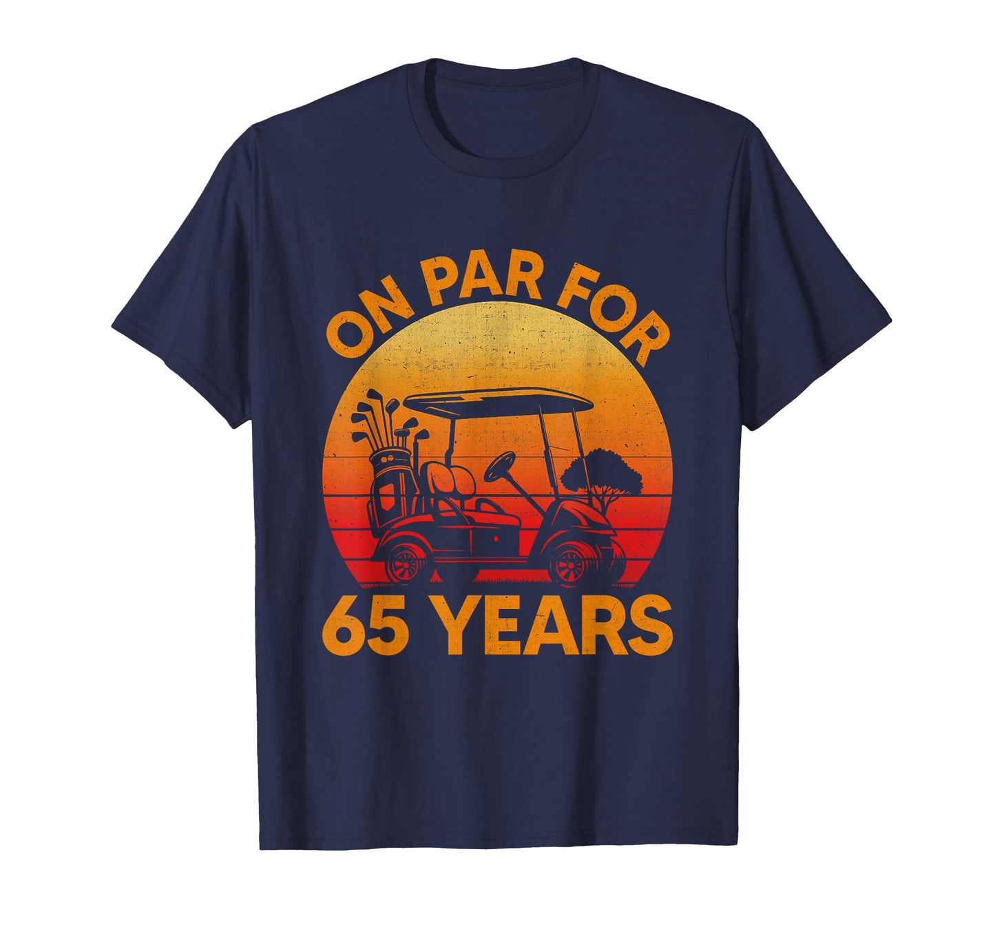 On Par For 65 Years Old Gifts Vintage 65th Birthday Golfing T-Shirt