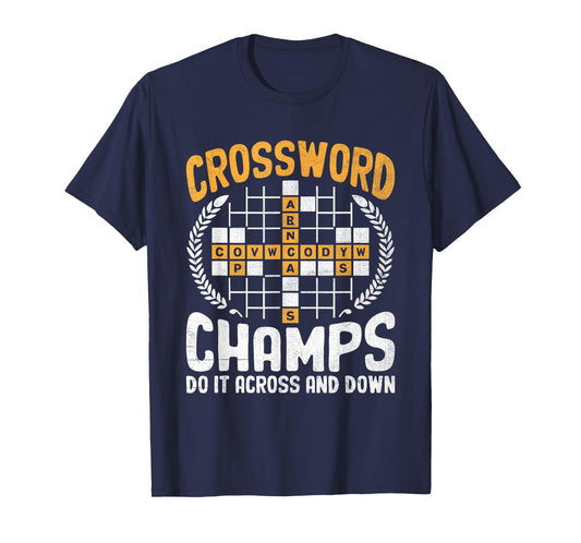 Funny Vintage Crossword Puzzle Solvers Word Nerd Lover T-Shirt