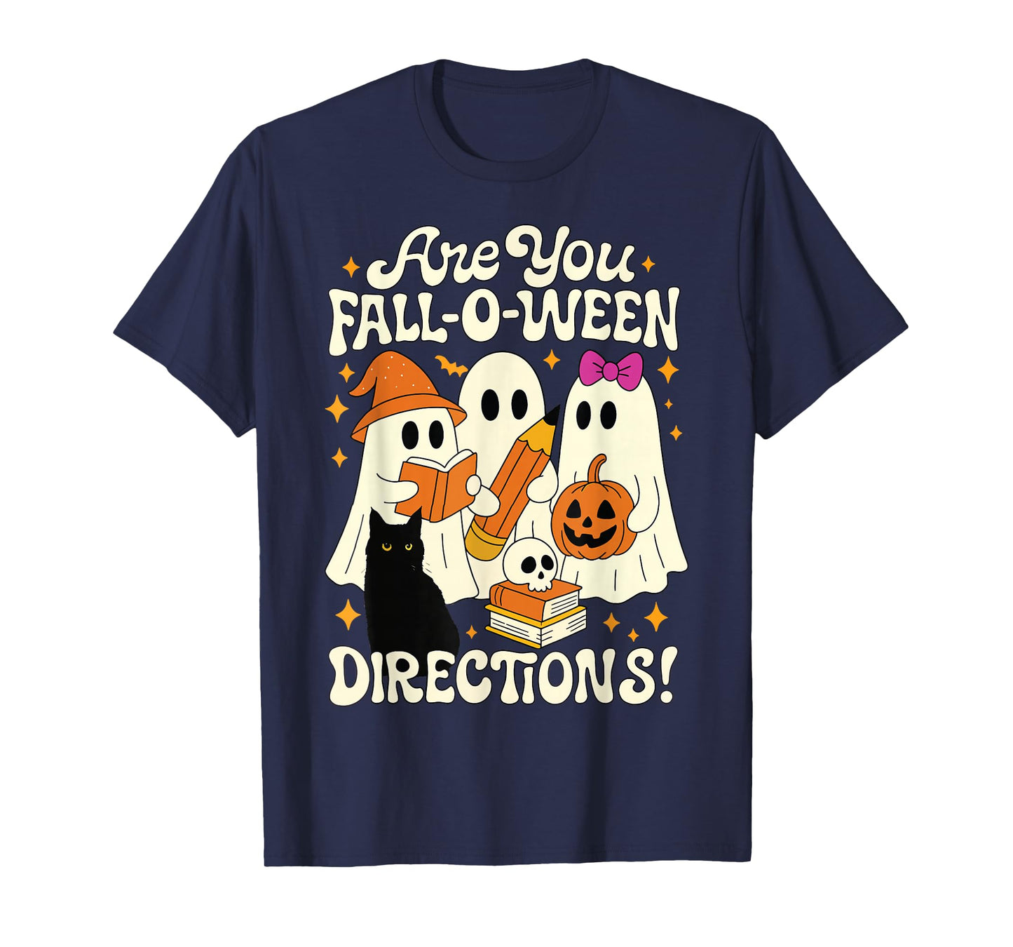 Halloween Funny are You Fall O Ween Directions Teacher Ghost T-Shirt
