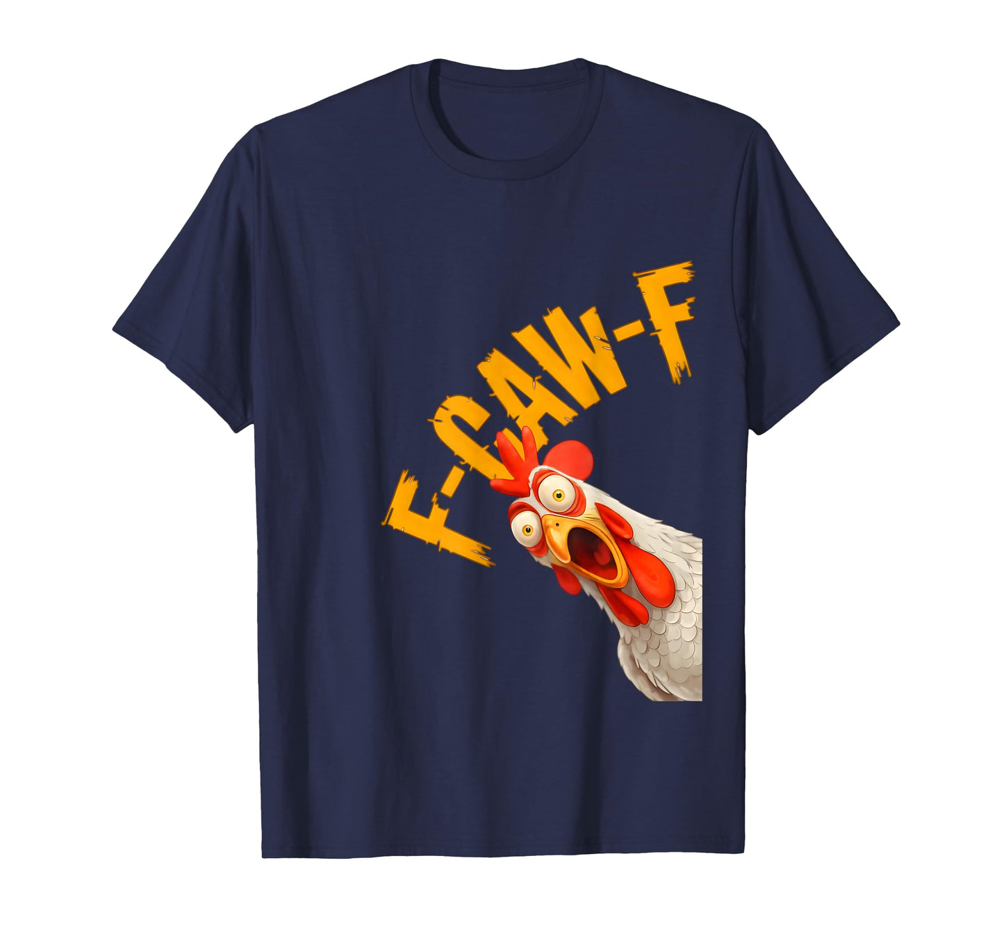 Funny F-Awk-F Chicken F-Caw-F Rooster Pun Retro T-Shirt