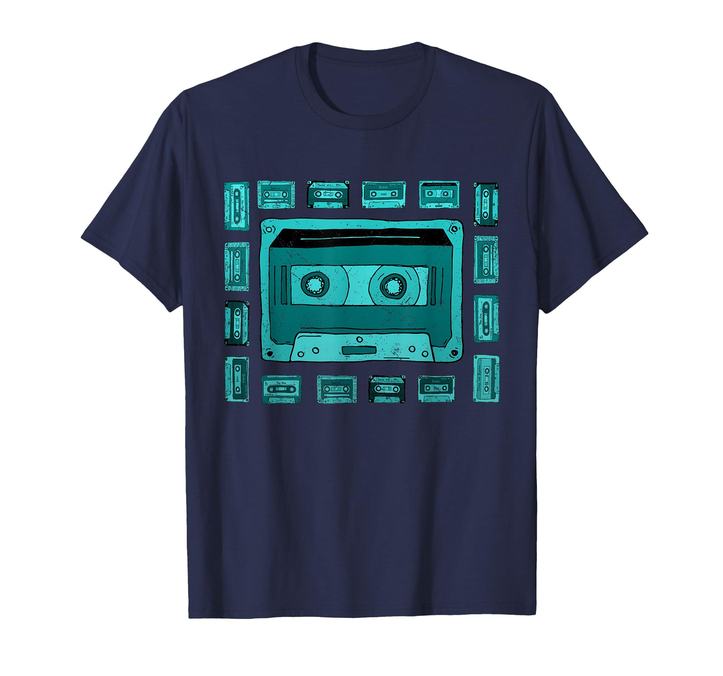 Light Teal Aqua Old School Tapes Teal Aqua Color Graphic T-Shirt