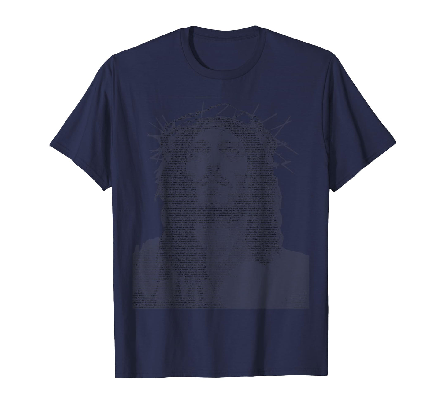 Jesus Christ Face Text Art T-Shirt