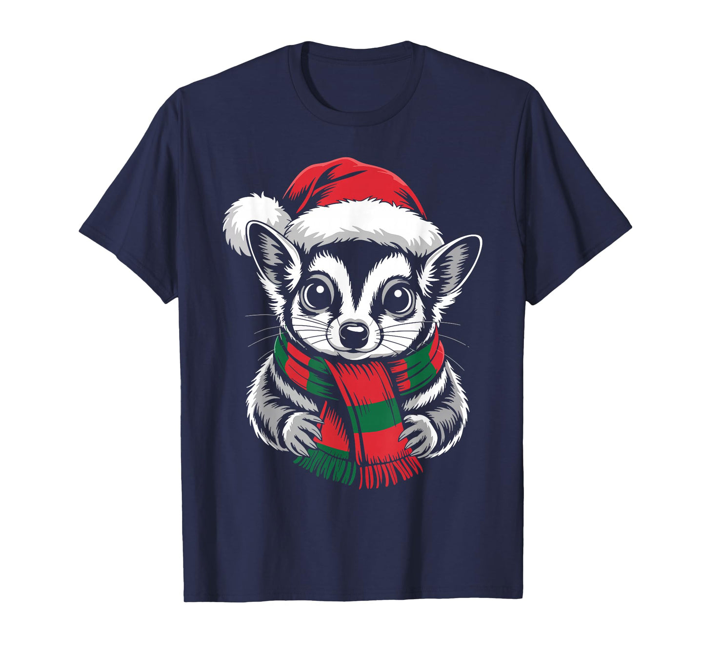 Sugar Glider Xmas Santa Hat Scarf Christmas Costume T-Shirt