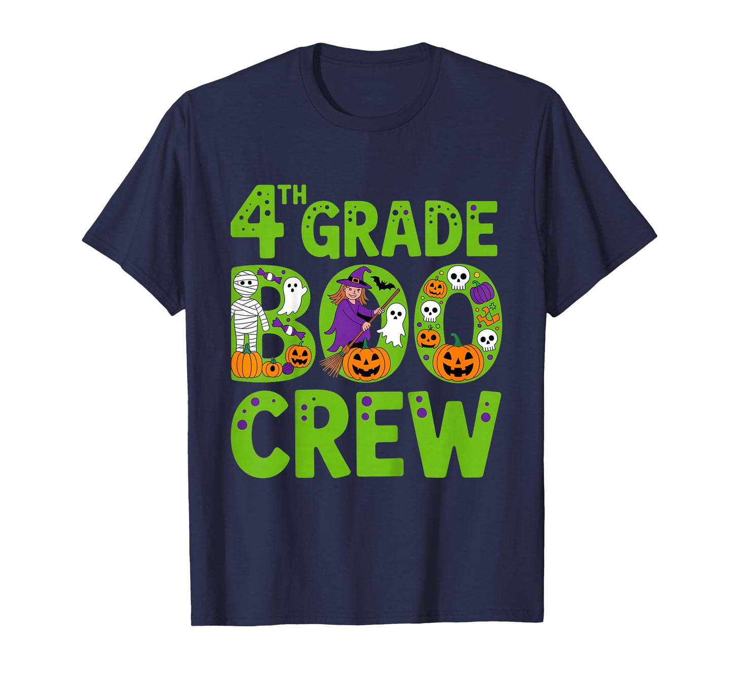 4th Grade Boo Crew Halloween Outfit for Classroom Parties T-Shirt