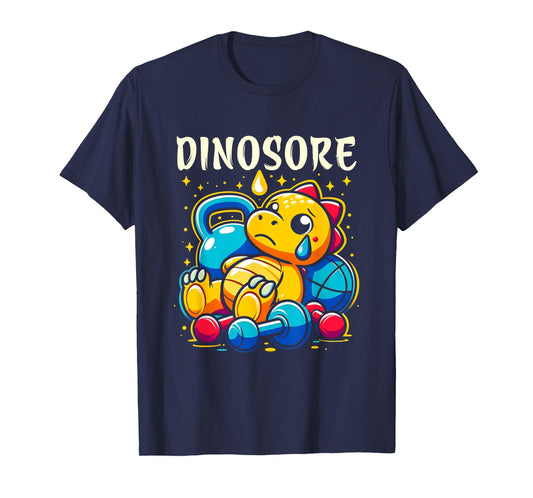 Dinosore Cute Dinosaur Workout Gym Fitness Weightlifting T-Shirt