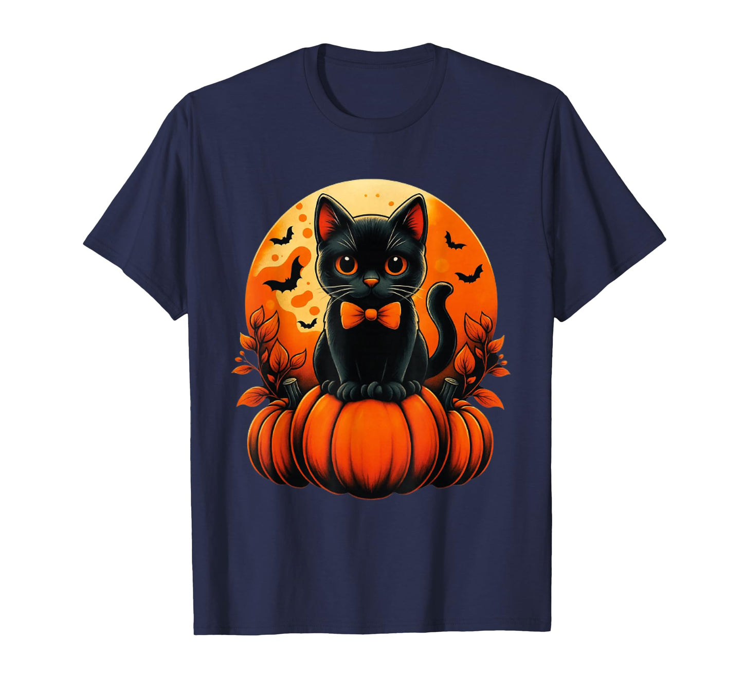 Cat Pumpkin Halloween Costume Fall Autumn Season T-Shirt