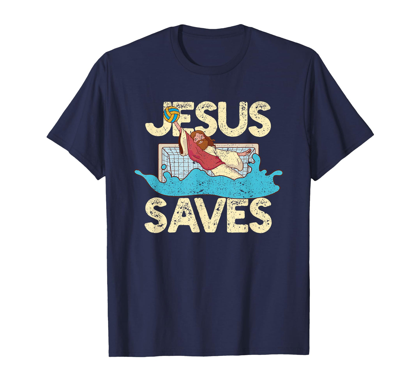 Jesus Saves Water Polo Goalie Faith Christian Waterpolo Fan T-Shirt
