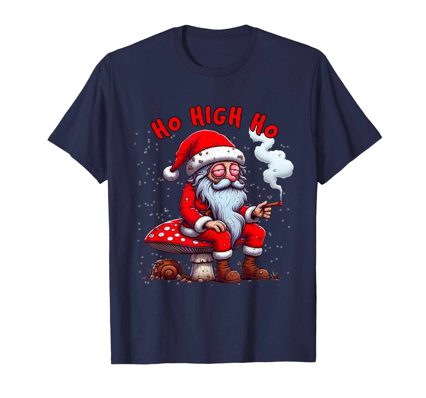 High Christmas Santa Ho High Ho Marijuana Weed Ugly Xmas T-Shirt