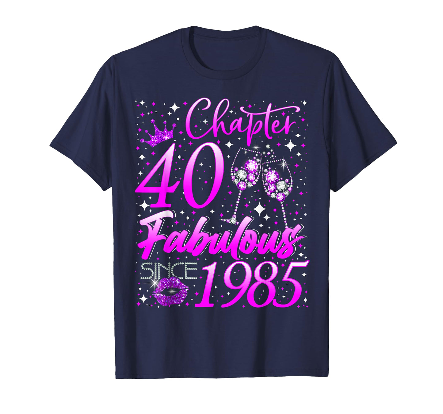 Womens Chapter 40 Fabulous Vintage Since 1985 40th Birthday T-Shirt
