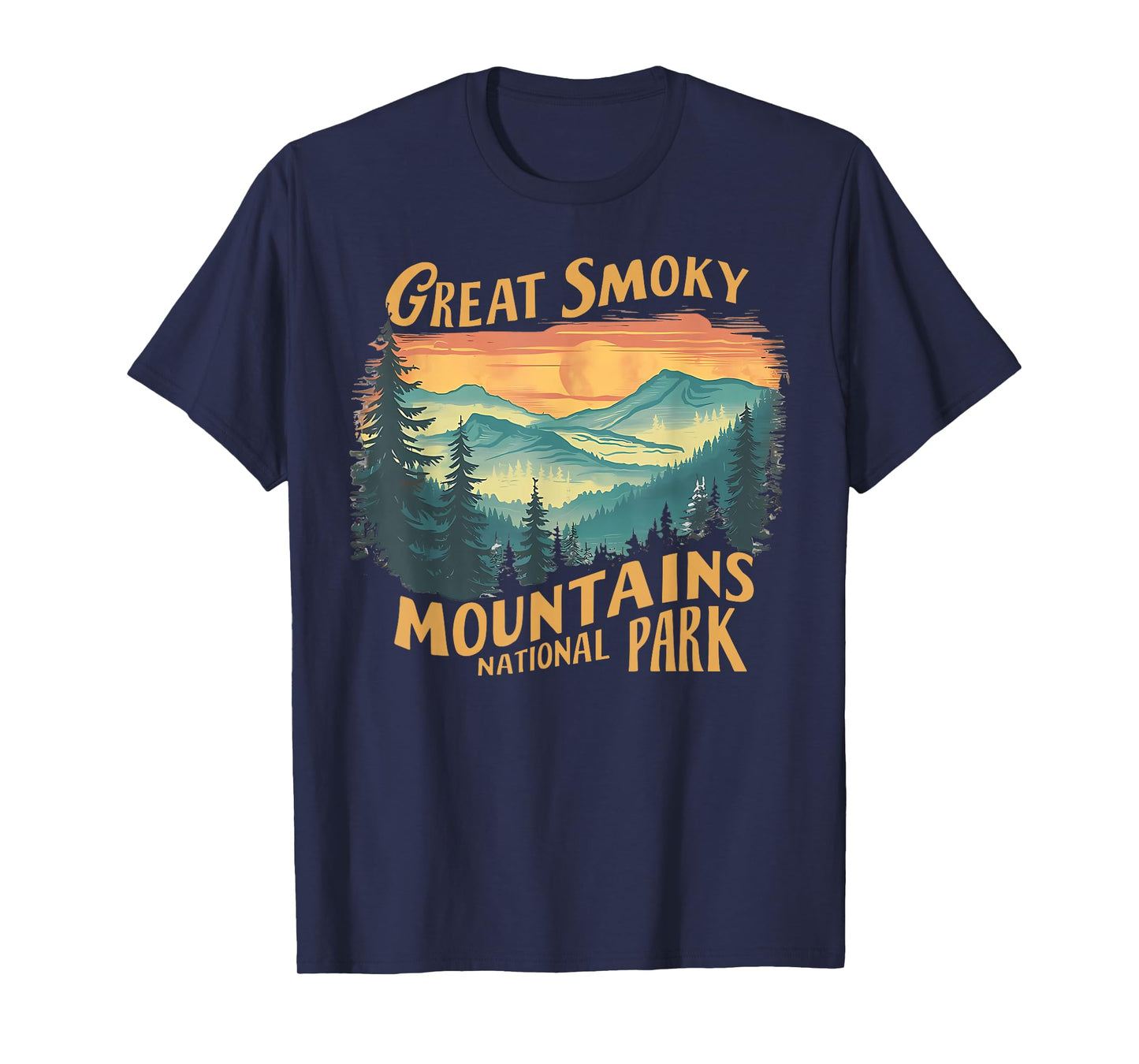 Vintage Great Smoky Mountains National Park Petro Sunset T-Shirt