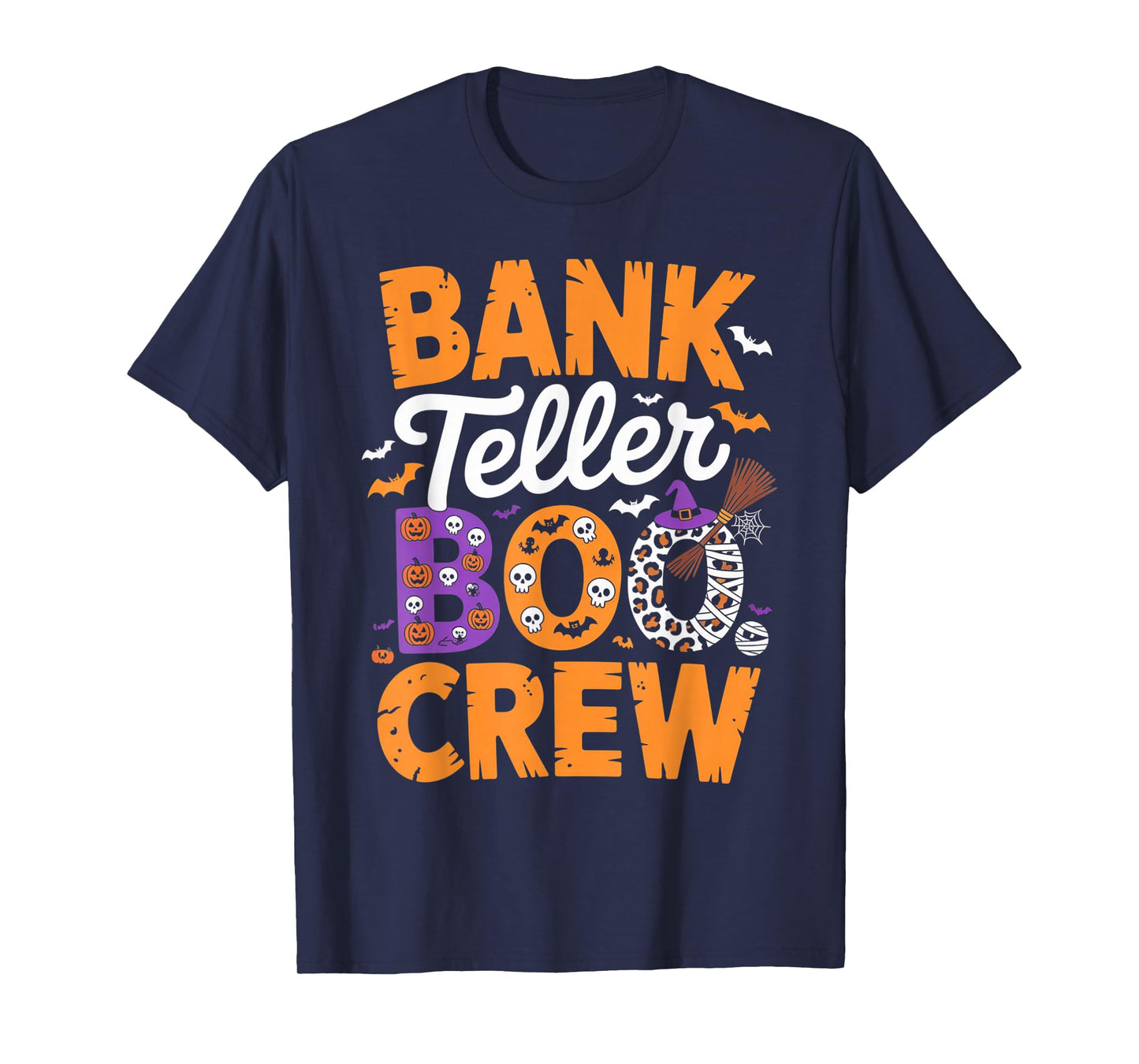 Bank Teller Boo Crew Halloween Matching Spooky Outfit T-Shirt