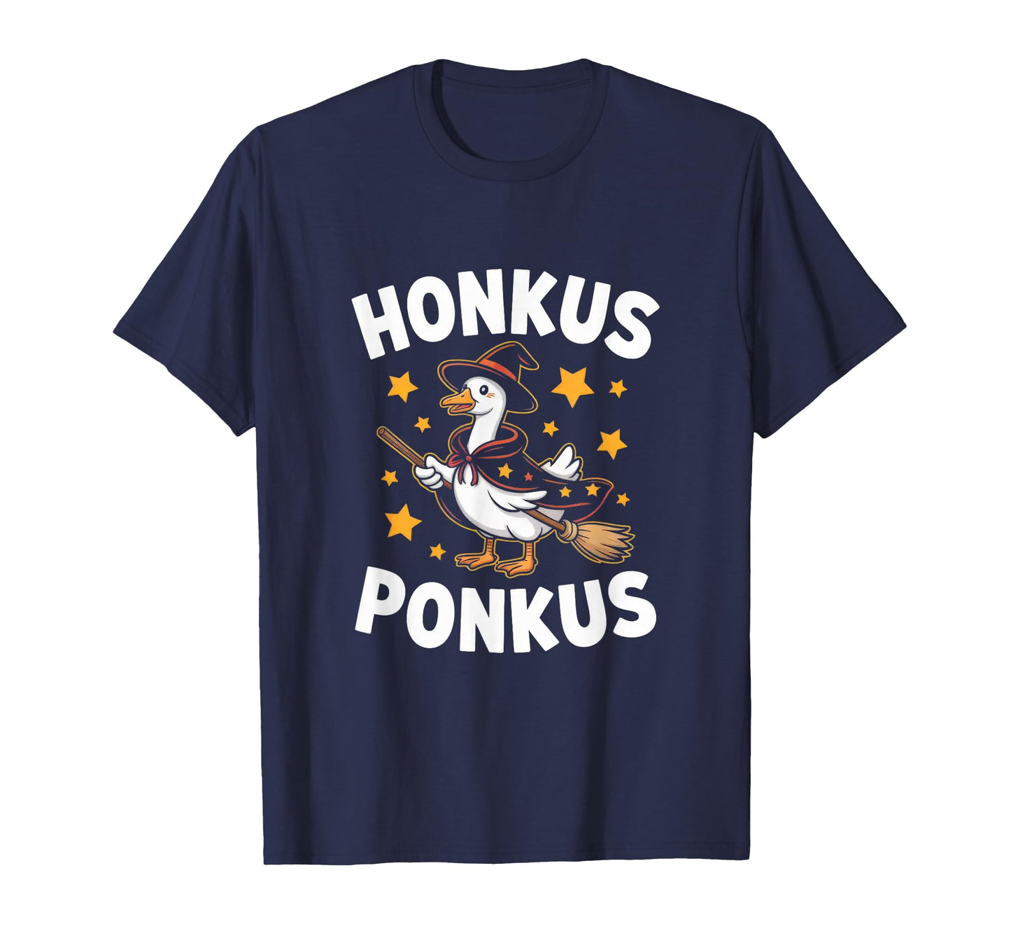 Funny Goose Halloween Witch Honkus Ponkus T-Shirt