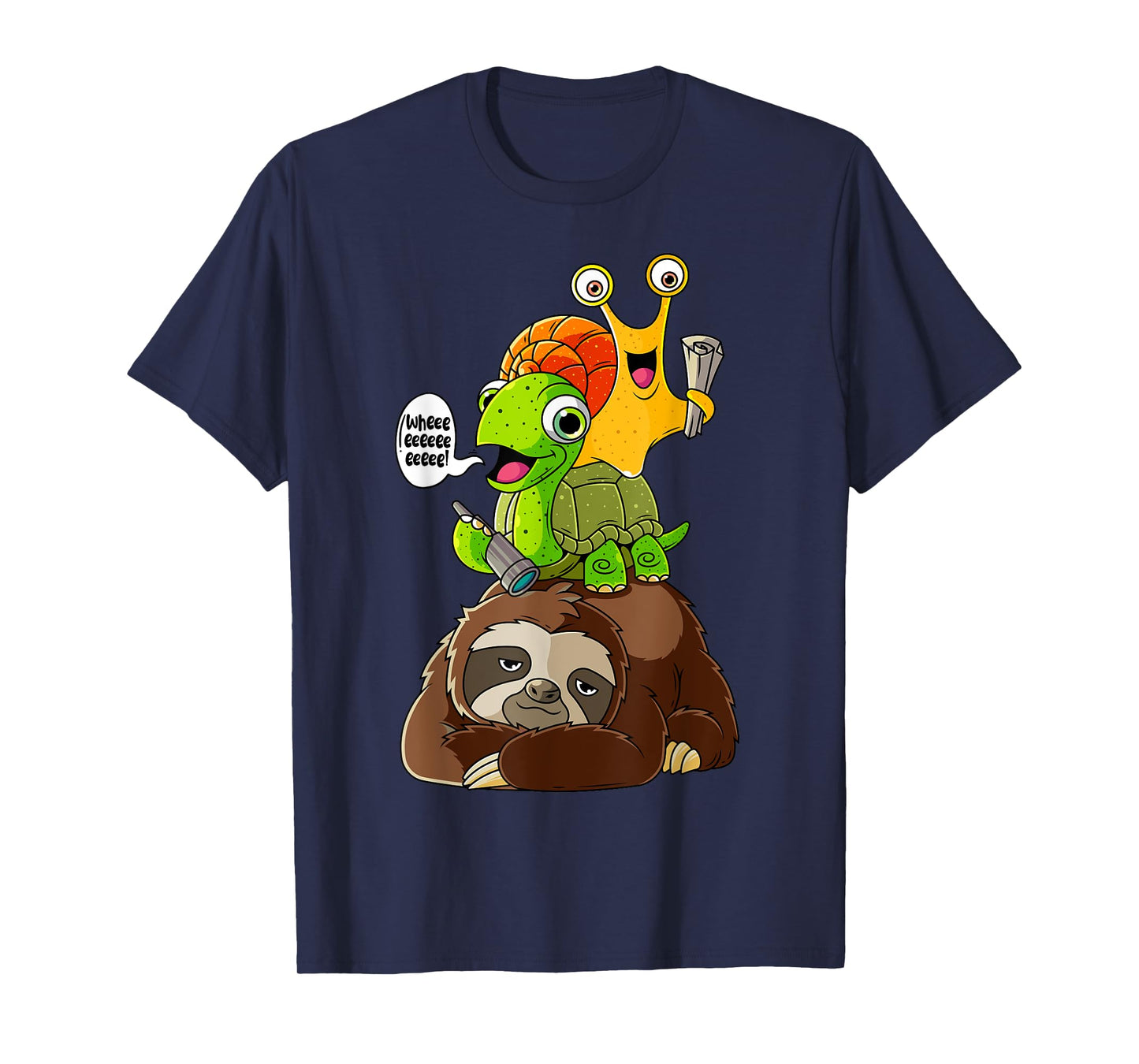 Sloth Turtle Snail Shirt Funny Animal Lover Gifts For Kids T-Shirt