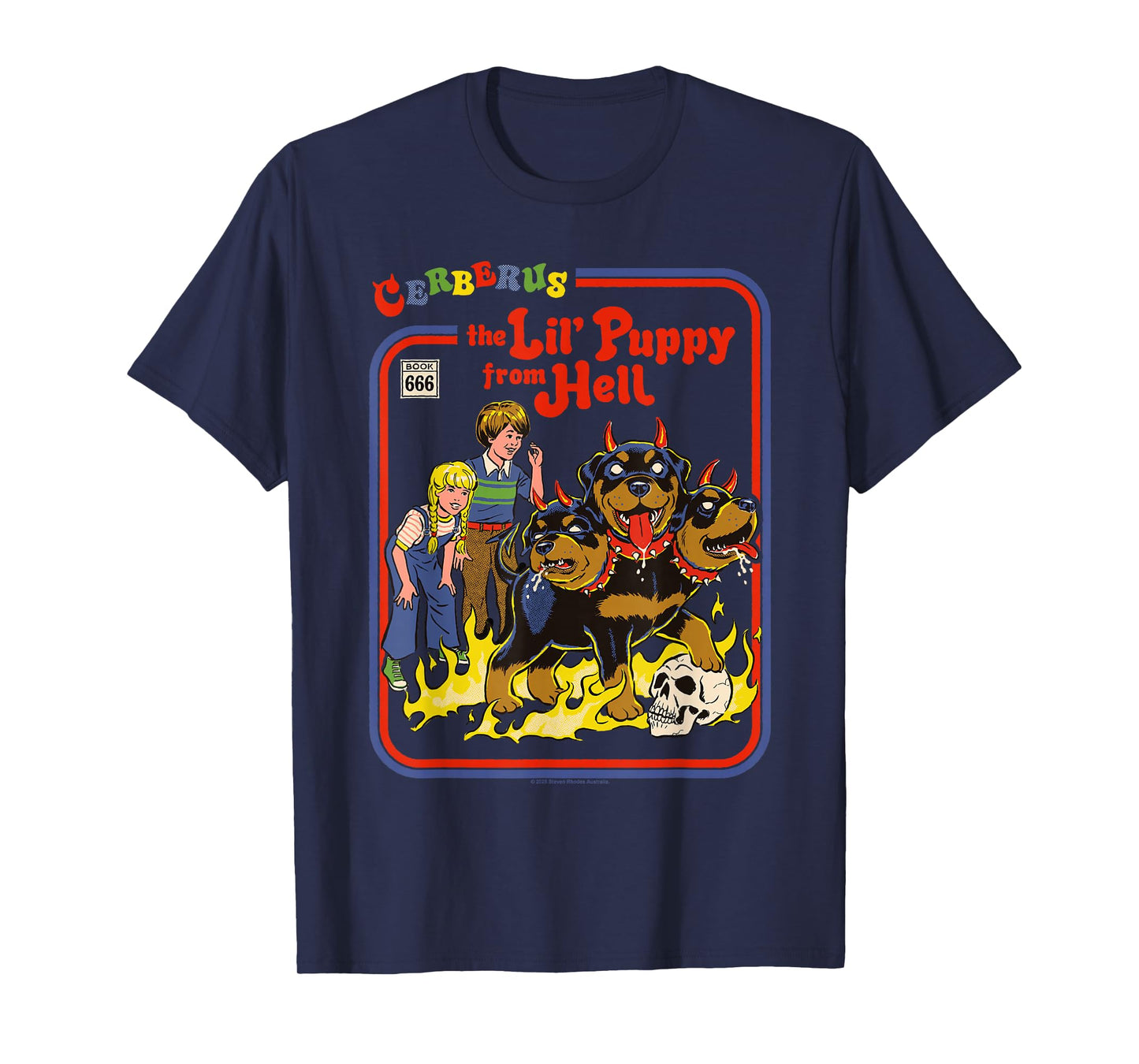 Cerberus Puppy Sarcastic Retro Vintage Funny Adult Humor T-Shirt