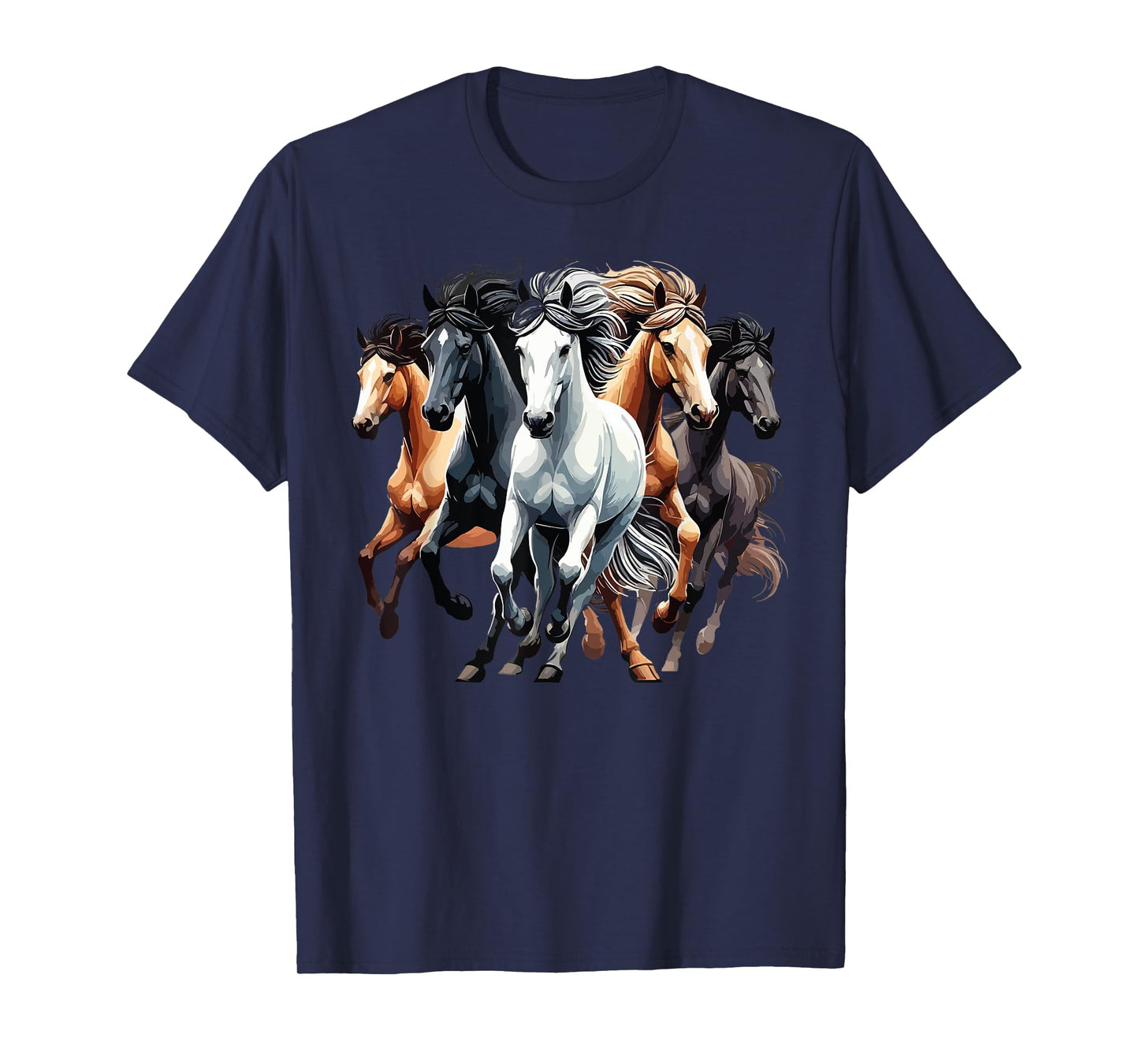Horses Collage Western Horse Lover Country Horseback Rider T-Shirt