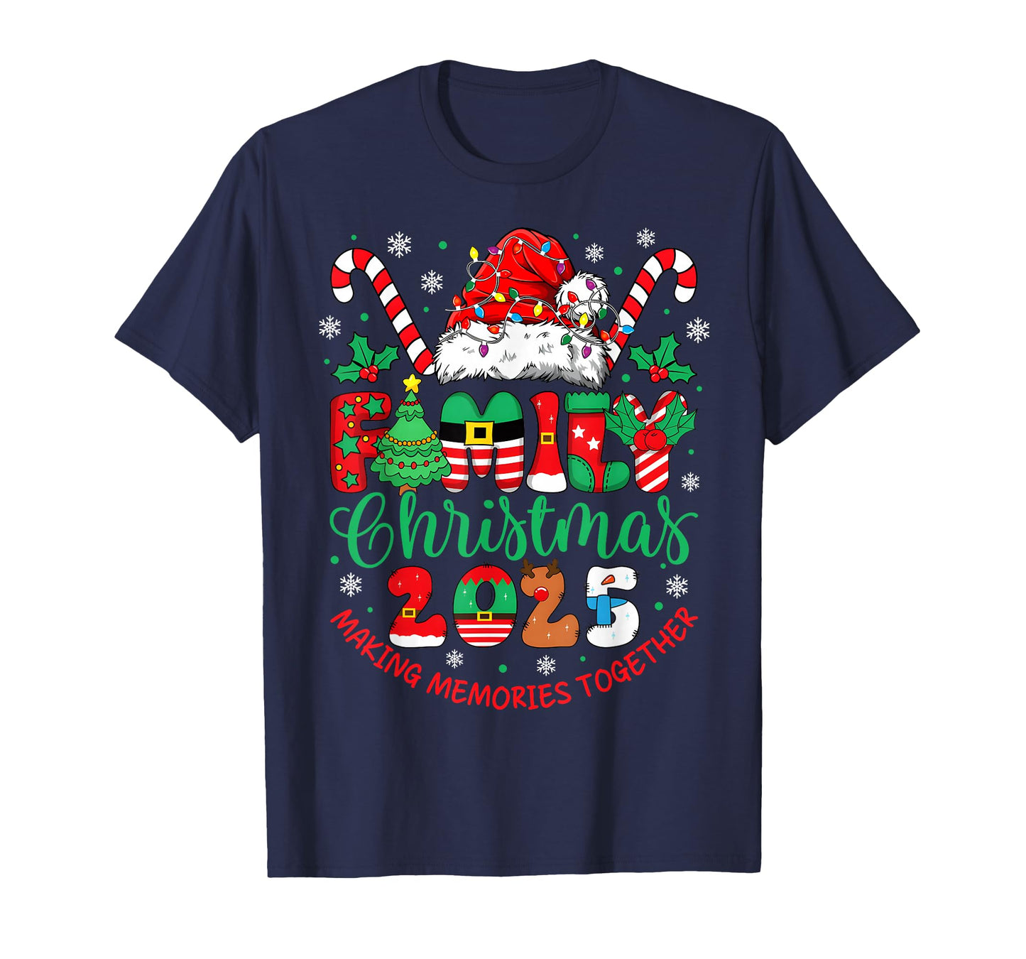 Family Christmas 2025 Matching Outfit Xmas Squad Santa T-Shirt
