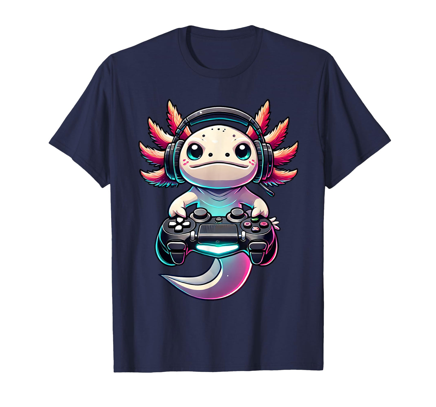 Funny Axolotl Retro Gamer Video Games Boys Girls Kids T-Shirt