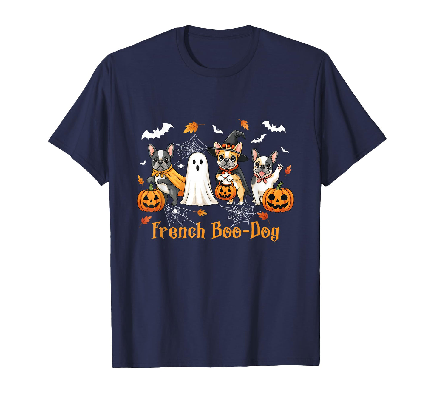 French Bulldog Ghost Pumpkin Halloween Dog Costume T-Shirt