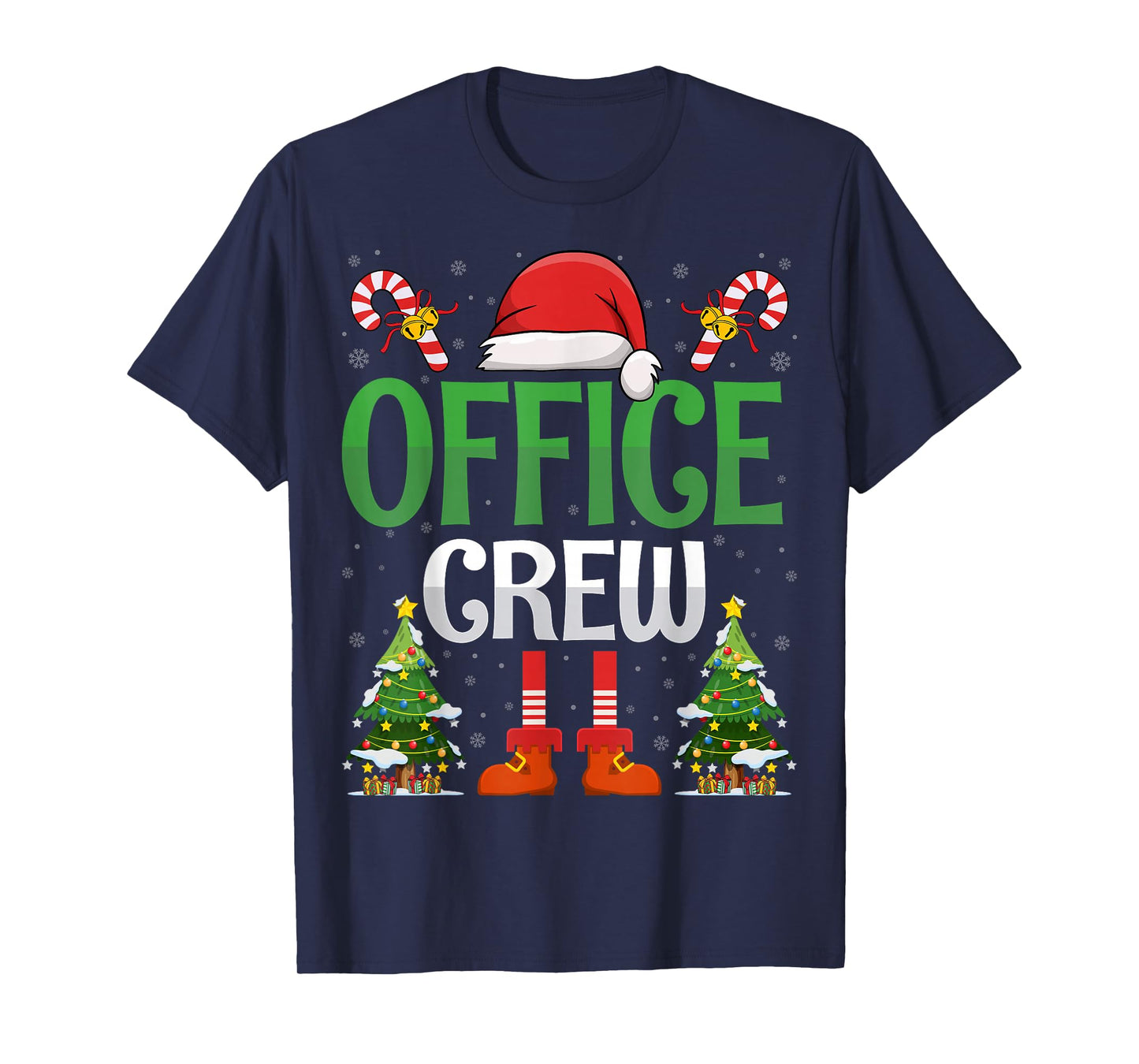 Office Crew Santa - Christmas Front Office Squad Santa Hat T-Shirt