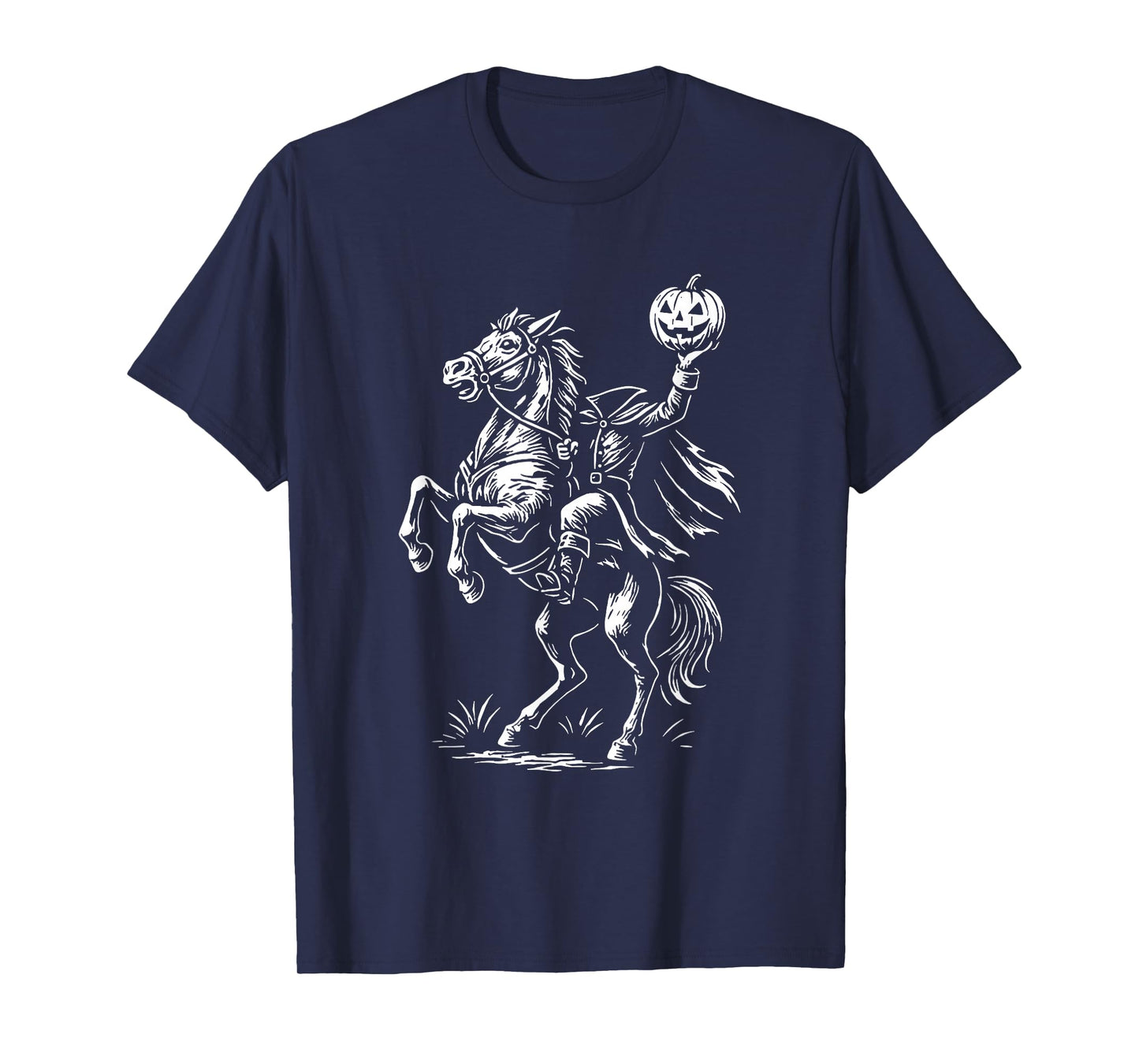 Headless Horseman Halloween Pumpkin Spooky Jack O Lantern T-Shirt
