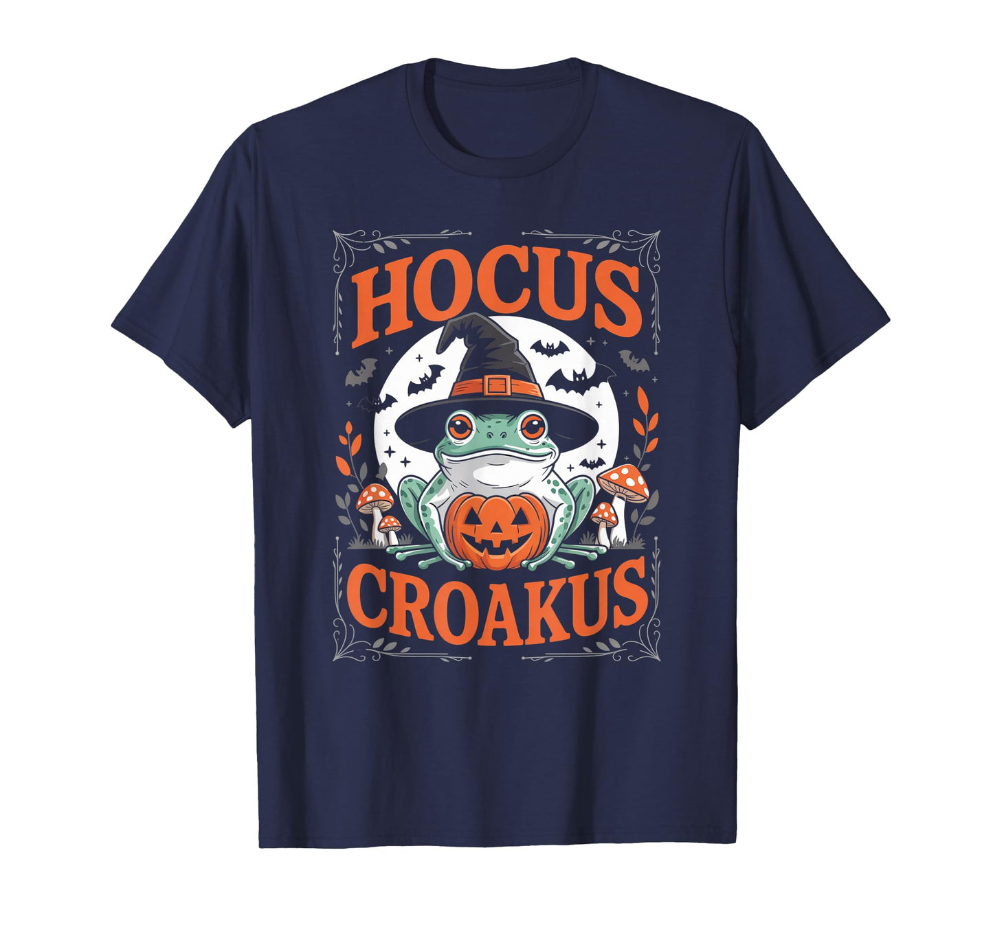 Halloween Frog Witch Pun Hocus Crocus Toad Lover Costume T-Shirt
