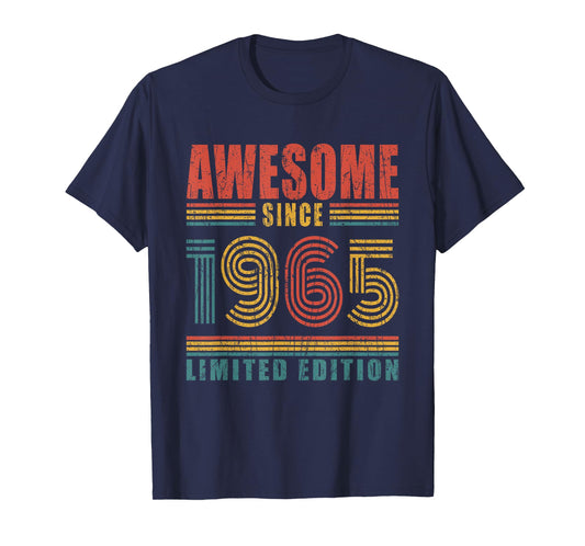 60th Birthday Awesome Since 1965 Vintage 60 Birthday T-Shirt