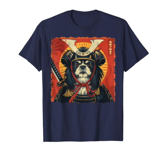 Japanese Chin Dog Japanese Art Samurai Ukiyo-e Vintage T-Shirt
