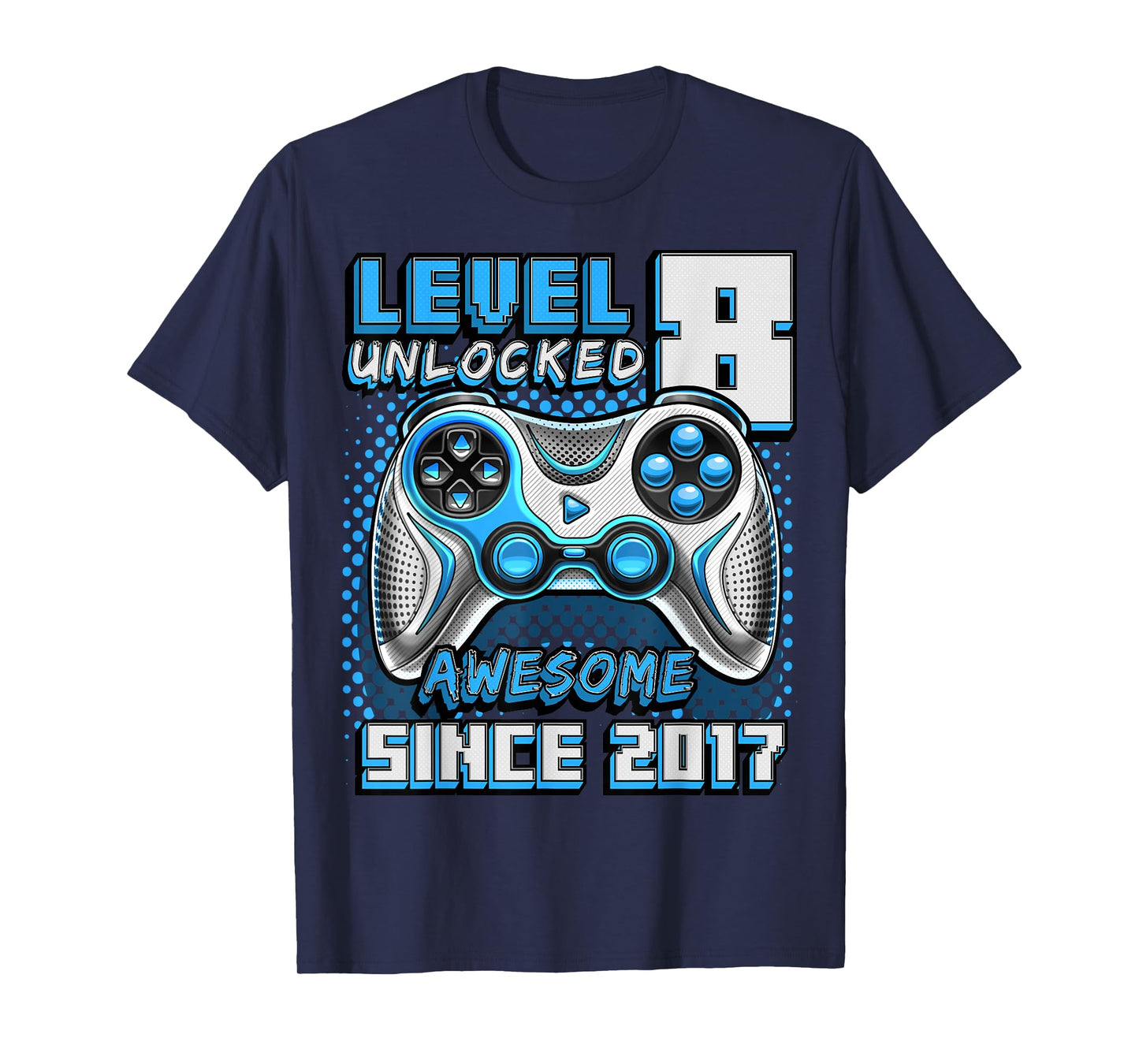 8th Birthday Boy Level 8 Gamer 8 Year Video Game Party T-Shirt