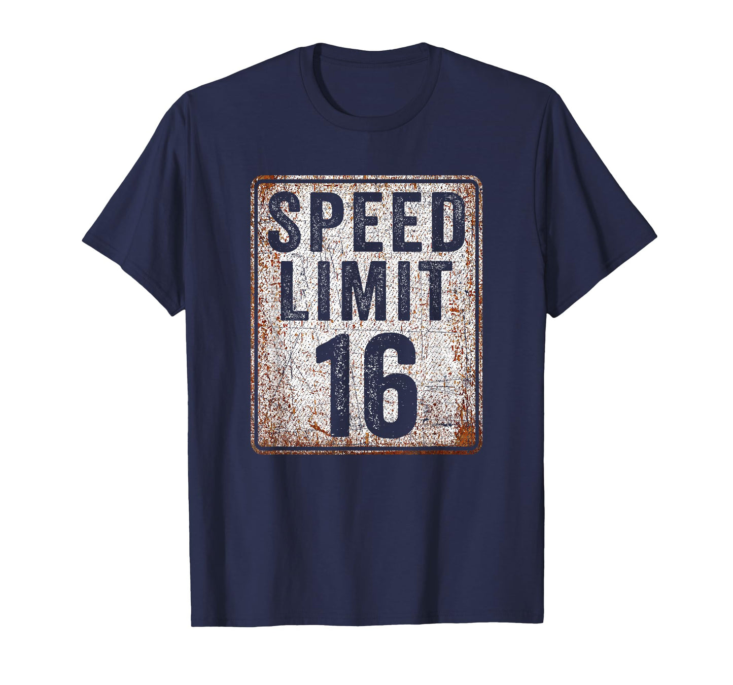16th Birthday Speed Limit Sign 16 MPH 16 Year Old Funny T-Shirt