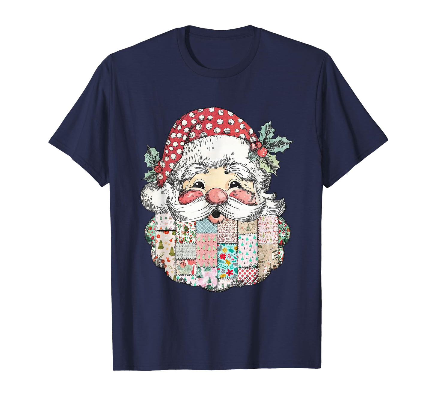 Retro Funny Santa Claus Christmas Merry and Bright Cute Xmas T-Shirt