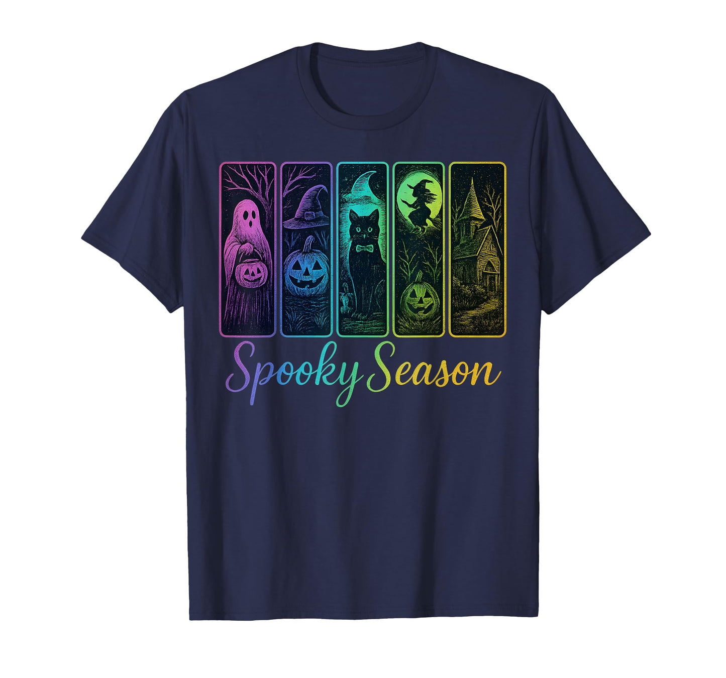 Vintage Halloween Horror Spooky Season Costume Men Women Kid T-Shirt
