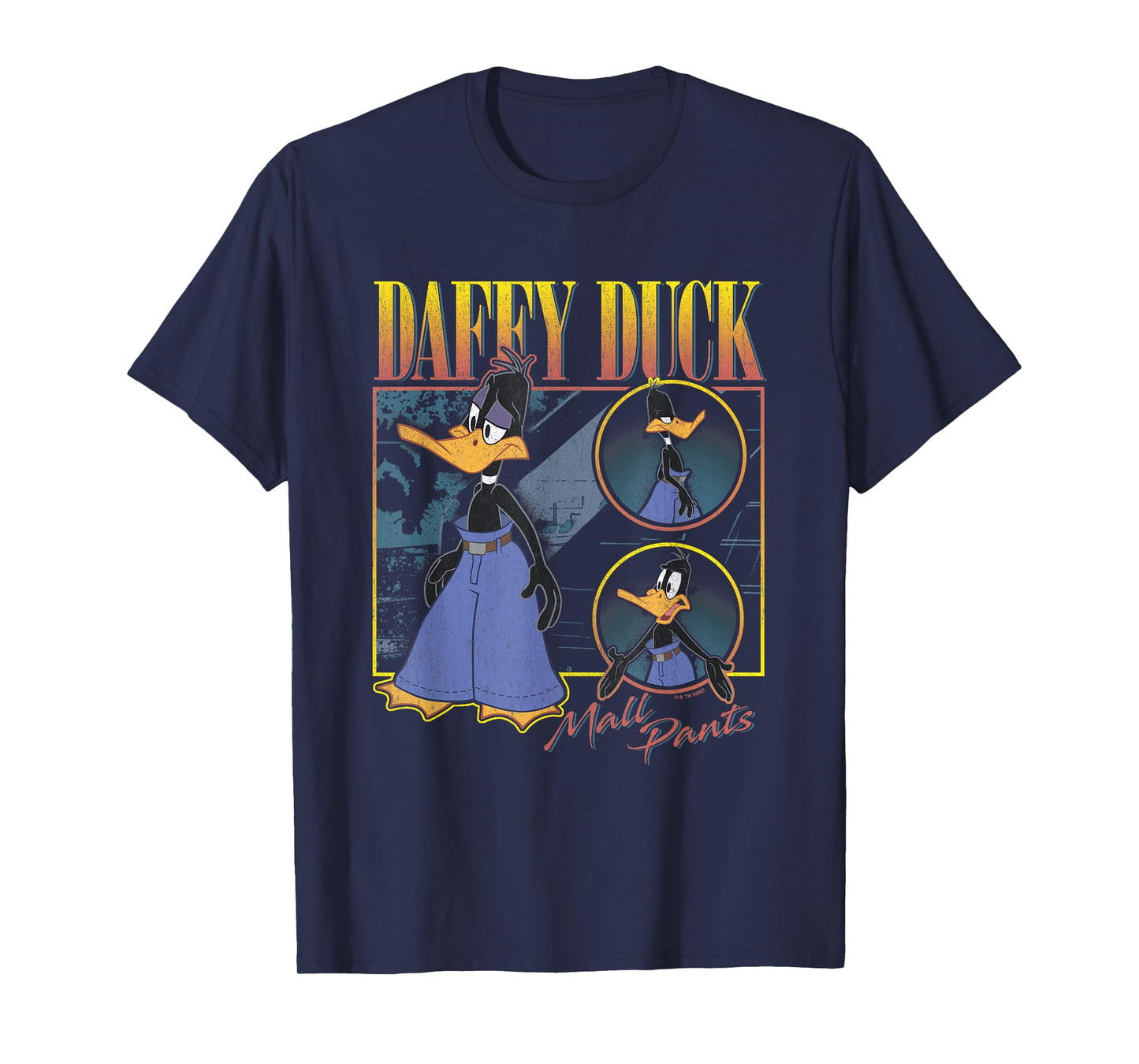 Looney Tunes Daffy Duck Mall Pants Showcase Vintage Panels T-Shirt