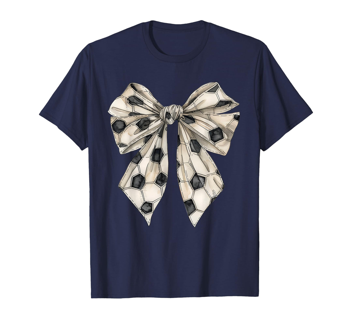 Vintage Soccer Bow Simple Soccer Mom Soccer Game Day T-Shirt