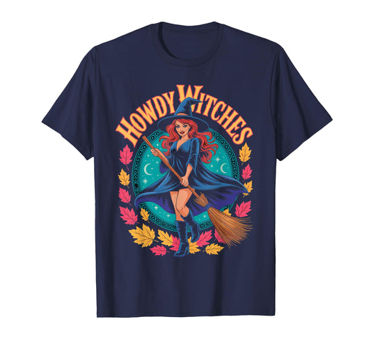 Howdy Witches Witch Halloween Costume Spooky Season Womens T-Shirt