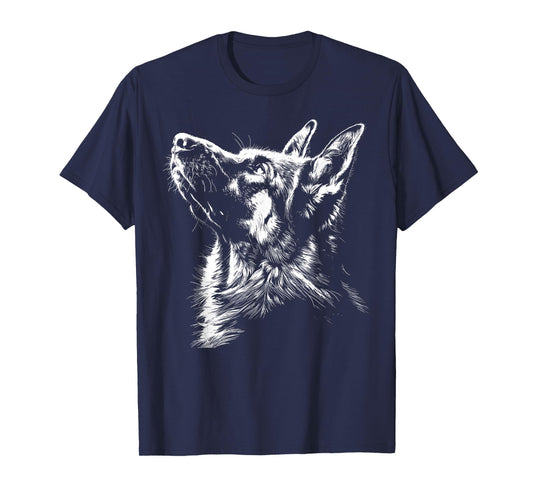 German Shepherd Silhouette Graphic German Shepherd Dog Lover T-Shirt