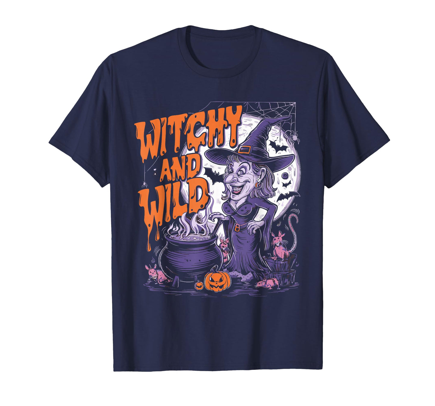 Witchy and Wild Funny Halloween Witch T-Shirt