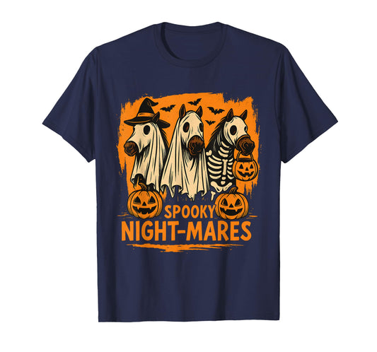 Spooky Night-Mares Funny Halloween Horse T-Shirt