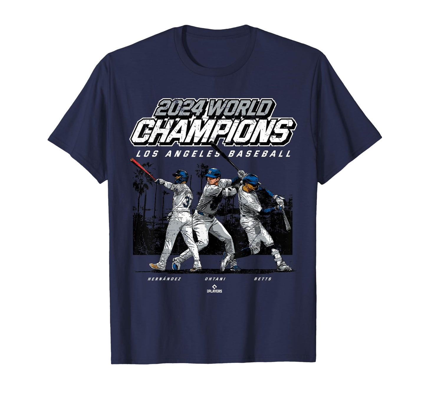 2024 Los Angeles World Champions Ohtani, Betts & Hernández T-Shirt